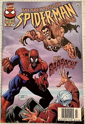 Buy Spectacular Spider-Man #244 VF- Newsstand 1st Appearance Alexei Kravinoff 1997 • 39.43£
