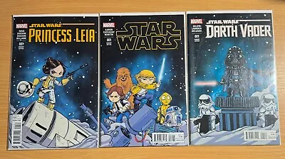 Buy Star Wars #1 Darth Vader Pricess Leia Skottie Young Variant Edition SET MINT BB • 25.99£
