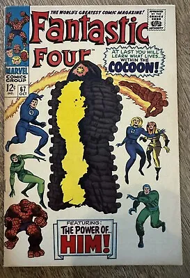 Buy FANTASTIC FOUR #67 Marvel Comic Book 1967 Origin HIM 1st Cameo App Adam Warlock • 78.87£