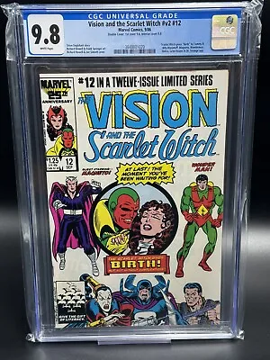 Buy Double Cover Rare Collectible Vision And The Scarlet Witch #12 Cgc 9.8 1986 • 1,813.24£