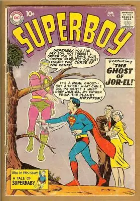 Buy Superboy #78 G  (1960 DC) Ghost Jor-El Origin Superboy's Costume • 25.54£
