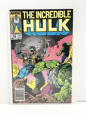 Buy 1987 Marvel Comics #332 The Incredible Hulk NEWSSTAND VARIANT RARE • 19.72£