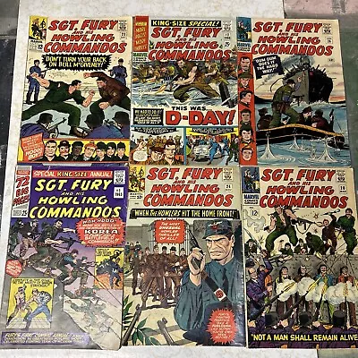 Buy Lot Of 6 Vintage 1960s Sgt.Fury And His Howling  Commandos Comics • 63.73£