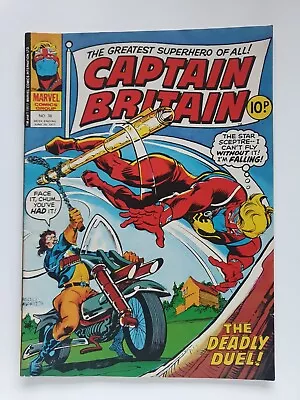 Buy Captain Britain #38 Marvel Comics UK 1977 ☆NEAR MINT☆IMMACULATE • 15£