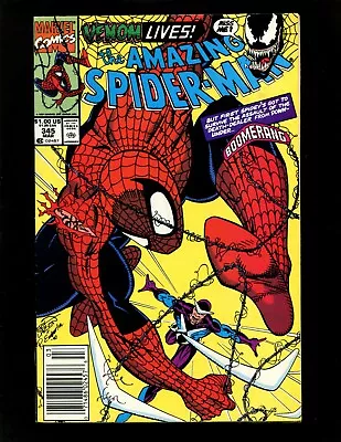 Buy Amazing Spider-Man #345 (News) FN- 1st Full Cletus Kasady (origin Carnage) Venom • 11.79£