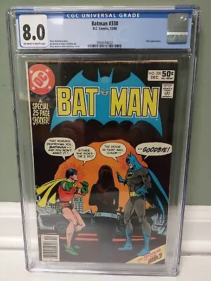 Buy Batman #330 CGC 8.0  DC Comics  1980  FREE SHIPPING** 🇺🇸🇺🇸 • 47.24£