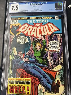 Buy Tomb Of Dracula #19 CGC 7.5 OW/WP Blade Appearance 1974 Marvel KEY • 98.59£
