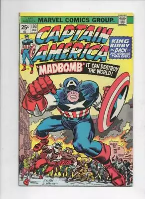 Buy CAPTAIN AMERICA #193, FN, MadBomb, Jack Kirby, 1968 1976, More CA In Store • 30.37£