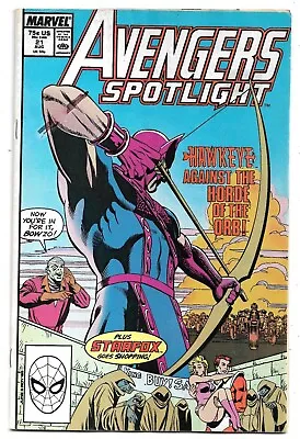Buy Avengers Spotlight #21 Hawkeye VG/FN (1989) Marvel Comics • 2£