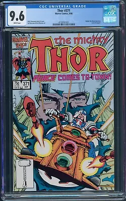 Buy Thor #371 CGC 9.6 1st Justice Peace/Balder Becomes Lord Of Asgard Marvel 1986 • 40.02£