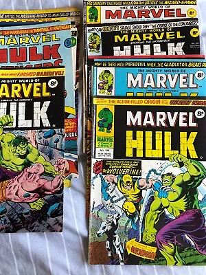 Buy Hulk Mighty World Of Marvel 195,196,197,198,199,200,202,206,211 Hulk 180,181 • 194.99£