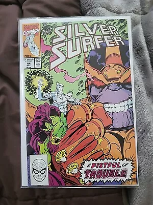 Buy Marvel Comics The Silver Surfer #44 Dec. 90' *1st App Of The Infinity Gauntlet* • 23.72£