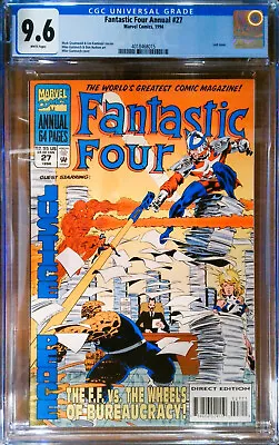 Buy Fantastic Four Annual  #27 CGC Graded ( 9.6 ) 1994 Guest Starring: Justice Peace • 104.56£