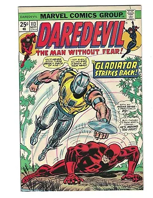 Buy Daredevil #113 1974 VF/NM  Black Widow! Gladiator Strikes Back! Combine Ship • 19.76£