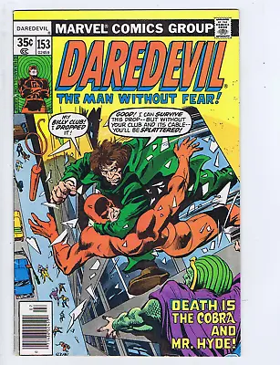 Buy Daredevil #153 Marvel 1978 Death Is The Cobra And Mr. Hyde ! • 11.87£