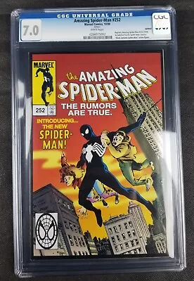 Buy The Amazing Spider-Man #252 Rare Toy-Biz Reprint - CGC 7.0 - 1ST BLACK SUIT • 72.28£
