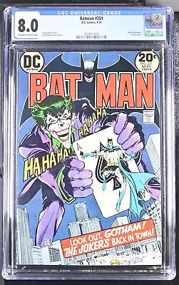 Buy Batman #251 CGC 8.0 Off White To White Pages • 678.83£
