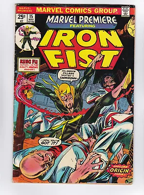 Buy Marvel Premiere #15 -  First Appearance Of Iron Fist - With Marvel Value Stamp • 111.13£
