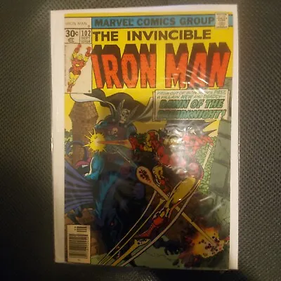 Buy The Invincible Iron Man, Marvel, Sept 1977, #102, Dawn Of The Dreadknight! • 43.33£