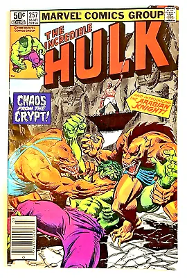 Buy The Incredible Hulk, Vol 1,  No.257  Chaos From The Crypt Sal Bucema Cover  1981 • 9.65£