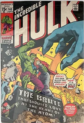 Buy Marvel Comics The Incredible Hulk #140 • 39.98£