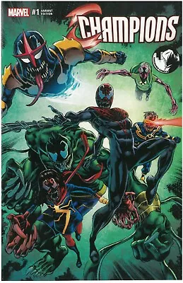Buy CHAMPIONS #1 MIKE PERKINS VENOMIZED VARIANT COVER Ms Marvel Nova Spider-Man 2016 • 5.78£