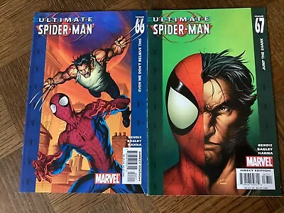 Buy Ultimate Spider-Man 66 & 67 (2004 Marvel) Bendis  Spidey/Wolverine Body Swap Set • 5.50£