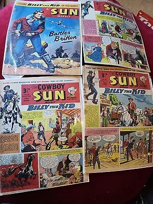 Buy The Cowboy Sun Comic 1957 And 1958 X 4, Billy The Kid, Battler Britton, • 9.99£