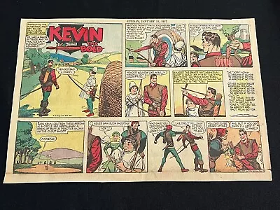 Buy #H03 KEVIN THE BOLD By Kreigh Collins Lot Of 10 Sunday Half Page Strips 1957 • 24.09£