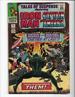 Buy Tales Of Suspense 78 - F- 5.5 - Iron Man - Captain America - Nick Fury (1966) • 33.63£