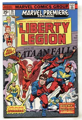 Buy MARVEL PREMIERE #29--1976--Liberty Legion--Marvel--comic Book--VF- • 17.35£