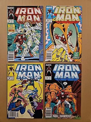 Buy Iron Man #221, 223, 224, 227 Lot Of 4 Mark Jewelers Variants Marvel 1987 • 31.77£
