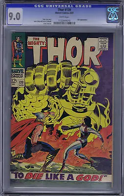 Buy Thor #139 Marvel 1967 CGC 9.0 ( VF/NM ) WHITE PAGES,appearance By Ulik • 158.12£