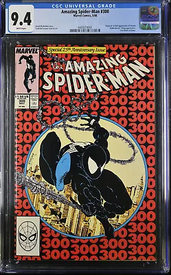 Buy Amazing Spider-Man #300 CGC 9.4 WHITE Marvel 1988 1st Appearance Venom McFarlane • 584.43£