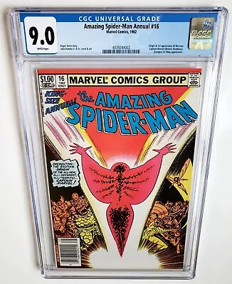 Buy Amazing Spider-man Annual #16 Cgc 9.0 +1st App New Captain Marvel+ *newsstand* • 50.79£