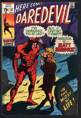 Buy Daredevil #57 5.0 // Daredevil Reveals Identity To Karen Page Marvel Comics 1969 • 30.93£