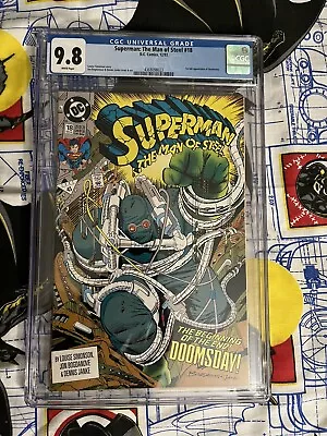 Buy Superman : The Man Of Steel #18 CGC 9.8 First Full Appearance Of Doomsday • 98.54£