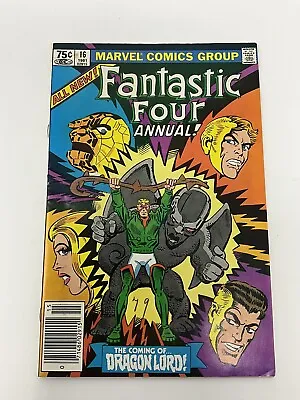 Buy Fantastic Four Annual #16 (Marvel 1981) 1st Dragon Lord VF/NM Bronze Newsstand • 6.35£
