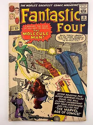 Buy Fantastic Four #20 1st Molecule Man - G/VG 3.0 Moisture Stains + Rust Migration • 88.66£