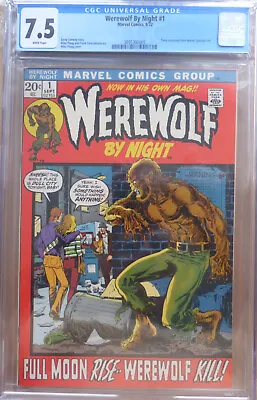 Buy WEREWOLF BY NIGHT #1, CGC GRADED 7.5, GREAT MIKE PLOOG COVER, 1st SOLO TITLE!! • 425£