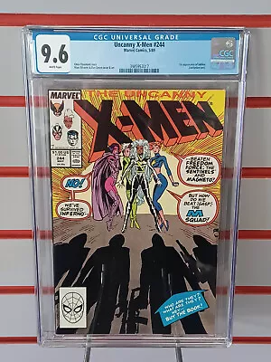 Buy UNCANNY X-MEN #244 (Marvel Comics, 1989) CGC Graded 9.6  ~WHITE Pages • 71.96£