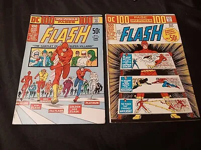Buy Flash Super Spectacular #214 Vf+ 1972 & #1 1973 Vf+ White Pages • 62.99£