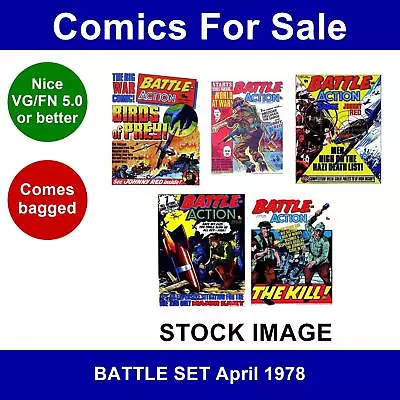 Buy Battle 1st 8th 15th 22nd 29th April 1978 - 5 Comics - #161-165 Nice VG/FN • 15.99£