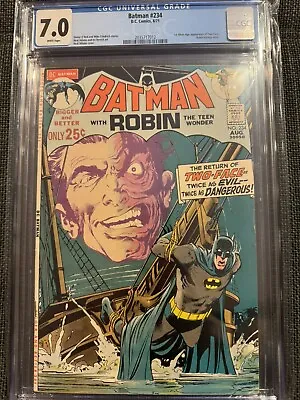 Buy 1971 DC Batman #234 CGC Graded 7.0 1st Silver Age Two-Face • 394.21£