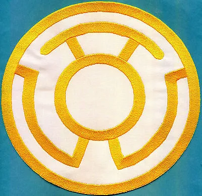 Buy Large 8  Yellow Lantern Corps Classic Style Embroidered Iron-On Patch • 15.19£