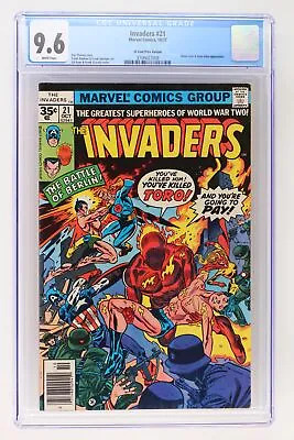 Buy Invaders #21 - Marvel 1977 CGC 9.6 Union Jack & Dyna-Mite App - 35 Cent Variant! • 515.59£
