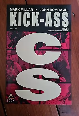 Buy Kick-Ass #3 (4th) FN; Icon | Umpteenth Printing Mark Millar JrJr. First Hit-Girl • 1£