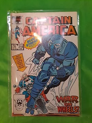 Buy Captain America #318 - Jun 1986 - War On Wheels - Minor Stain On Front Left Corn • 3.15£