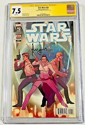 Buy Han Solo CGC 7.5 Signed Harrison Ford Star Wars #49 Marvel Comic Signature • 1,339.26£