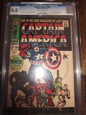 Buy Captain America #100 Marvel 1968 CGC 8.0 Solid Book • 796.61£